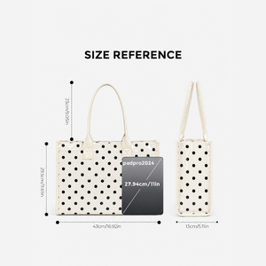 Parisian Chic Style Pvc / Transparent Printed Letter Solid Color Polka Dots Pvc Women's Tote Bags h5 Picture5