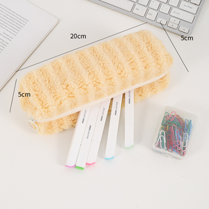 Simple Series Casual Polyester Solid Color Stripe Pen Pouches h5 Picture6
