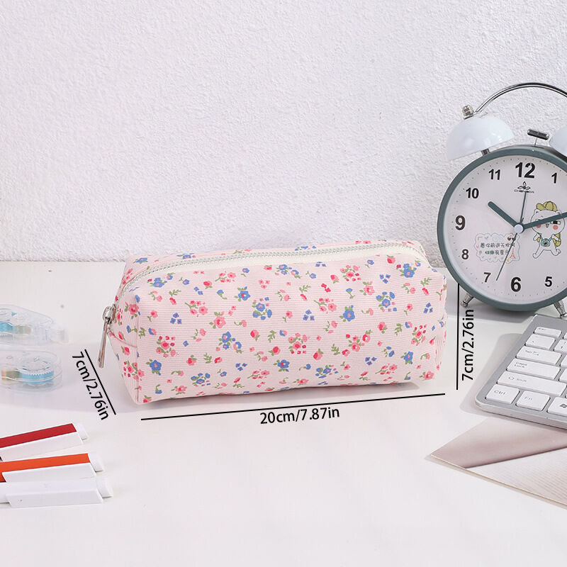 Simple Series Natural Polyester Flower Solid Color Leaf Pen Pouches h5Picture6