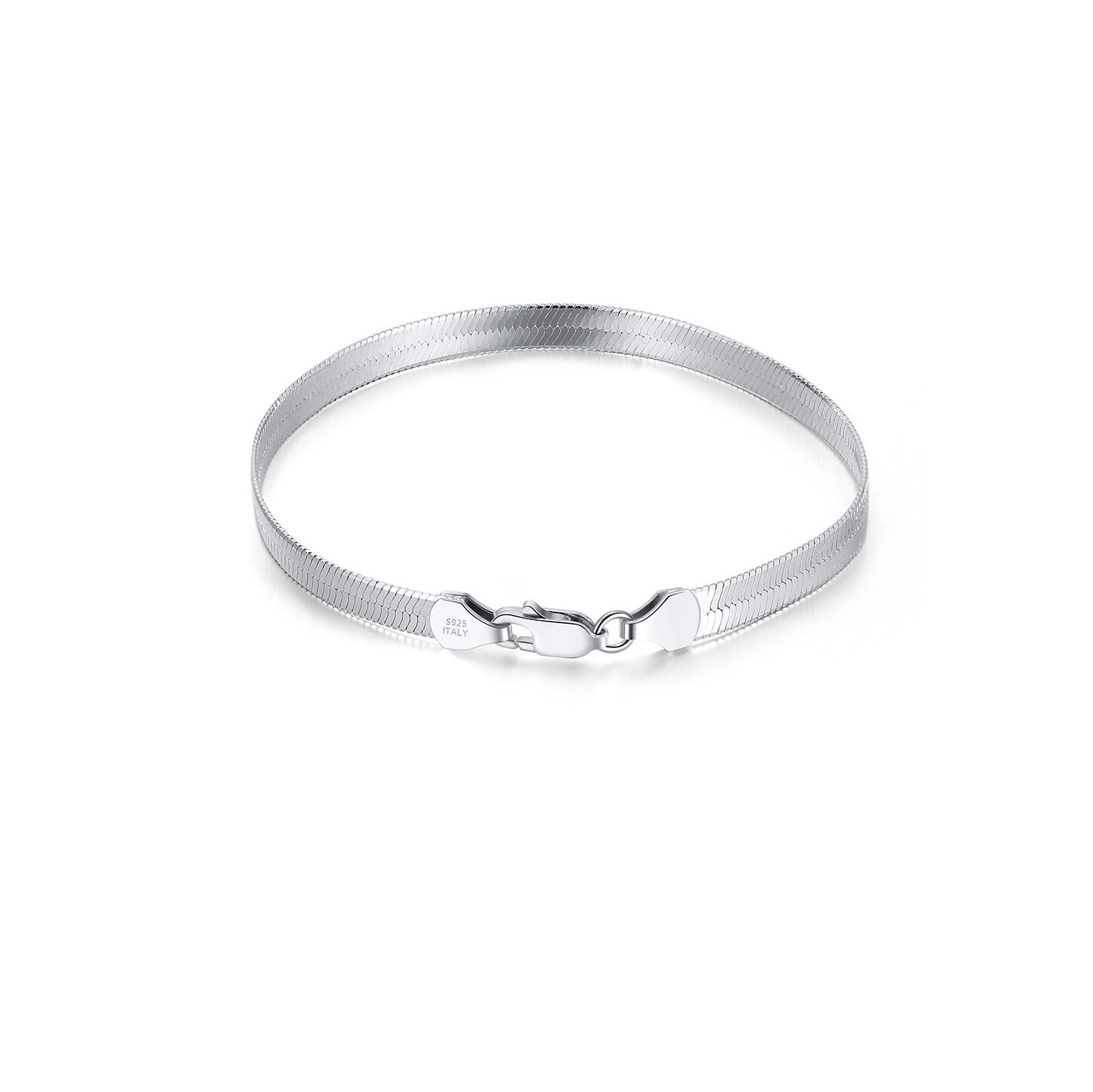 Simple Series Daily Chain  Rhodium Plating Women's 925 Sterling Silver Color Bracelets