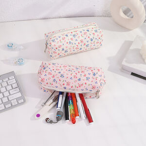 Simple Series Natural Polyester Flower Solid Color Leaf Pen Pouches h5 Picture2