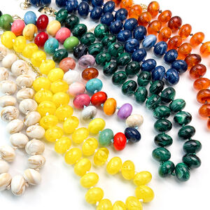 Gradient Color Beads Resin Women's Beaded Necklaces h5 Picture3