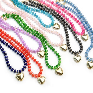 Simple Series Simple Heart Beads Natural Stones Women's Beaded Necklaces h5 Picture3