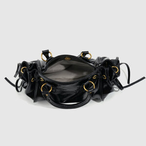 Streetwear Style Metal Hardware Solid Color Pu Women's Bowling Handbags h5 Picture4