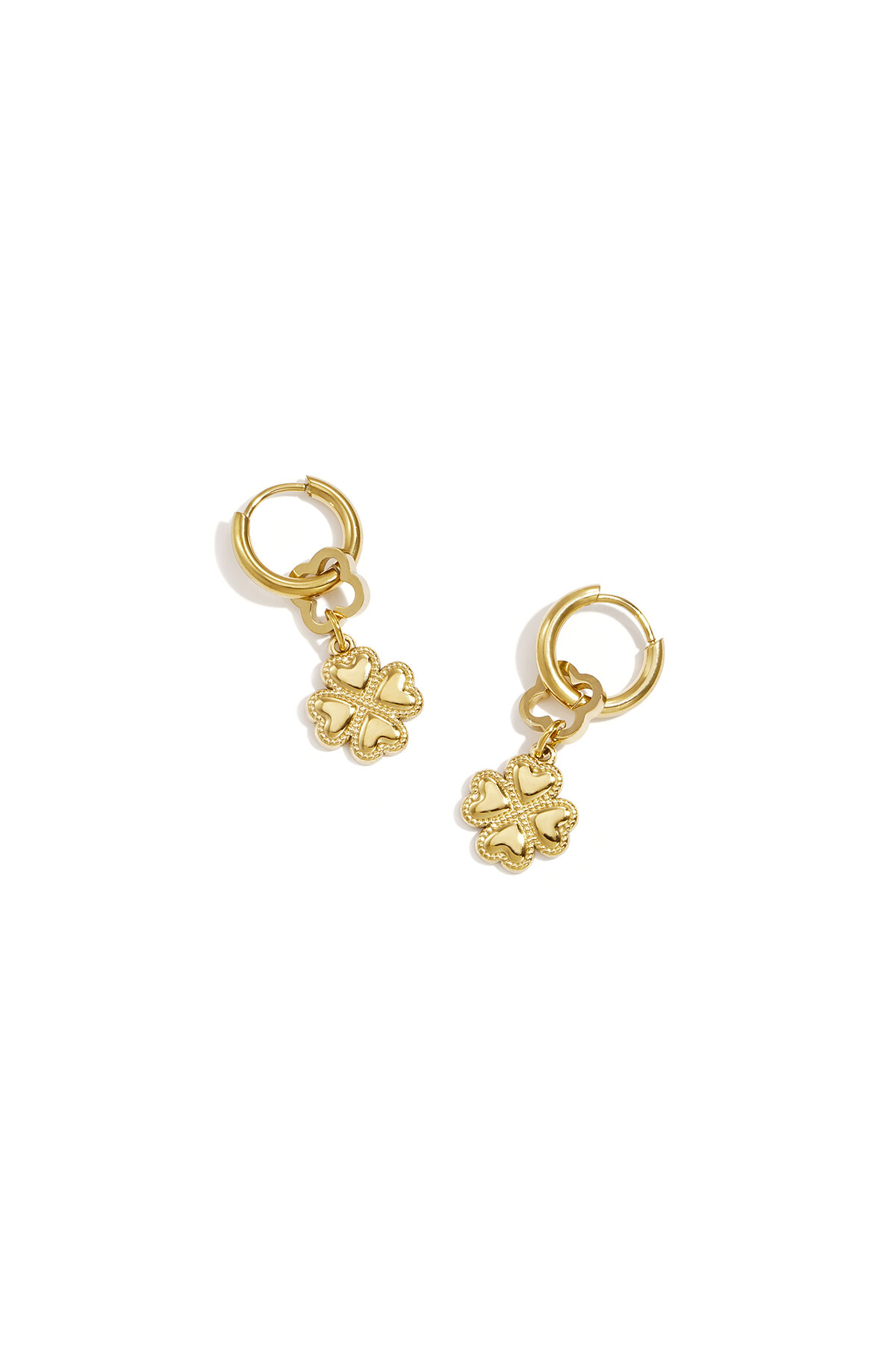Orecchini pendenti in acciaio inossidabile Clover Simple Daily Simple Series Gioielli da donna