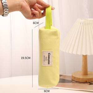 Simple Series Daily Canvas Letter Solid Color Pen Pouches h5 Picture7