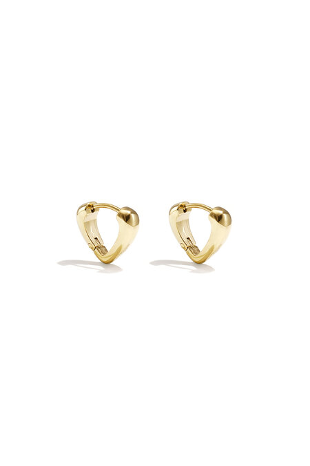 Pendientes de aro de acero inoxidable con forma de corazón, sencillos, de la serie Daily Simple, joyería para mujer.