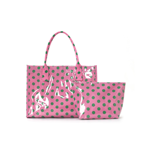 Casual Style Printed Solid Color Polka Dots Pvc Women's Tote Bag Handbags h5 Picture2