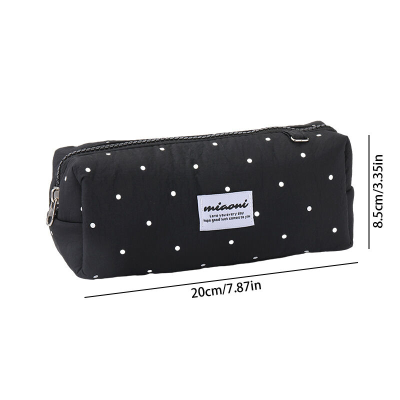 Simple Series Daily Polyester Letter Solid Color Polka Dots Pen Pouches Picture6