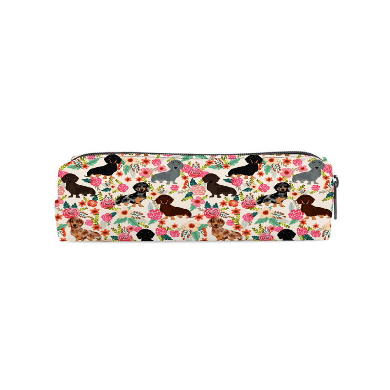 Simple Series Casual Polyester Animal Cartoon Dachshund Pen Pouches