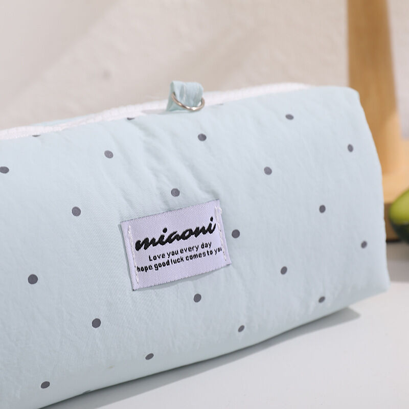 Simple Series Daily Polyester Letter Solid Color Polka Dots Pen Pouches Picture4