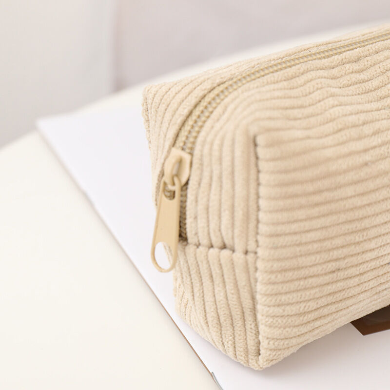 Simple Series Casual Corduroy Letter Animal Solid Color Oceanic Style Pen Pouches h5Picture6