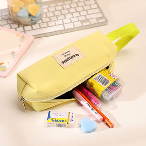 Simple Series Daily Canvas Letter Solid Color Pen Pouches h5 Picture2