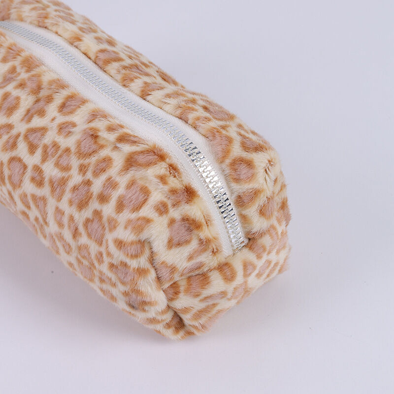 Simple Series Retro Polyester Solid Color Leopard Print Pen Pouches h5 Picture7