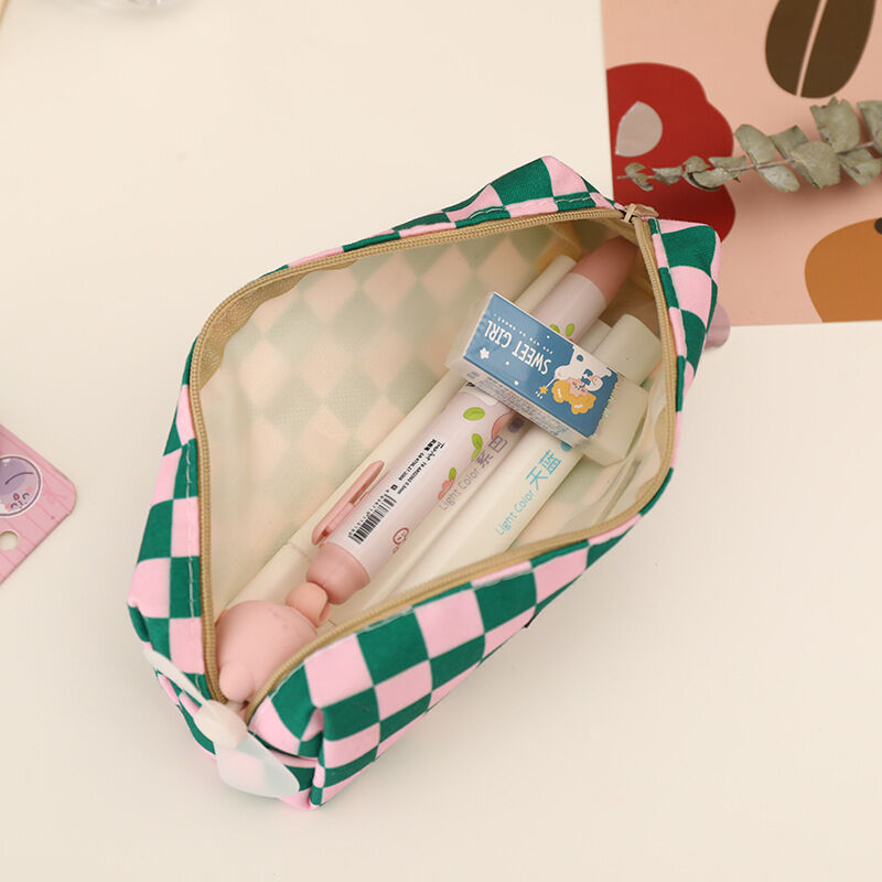 Estuches Para Bolígrafos De Tela Sencilla, Estilo Casual, Con Estampado De Letras Y Cuadros, En Colores Variados. h5Imagen3