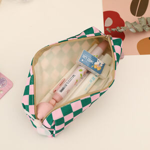 Estuches Para Bolígrafos De Tela Sencilla, Estilo Casual, Con Estampado De Letras Y Cuadros, En Colores Variados. h5 Imagen3