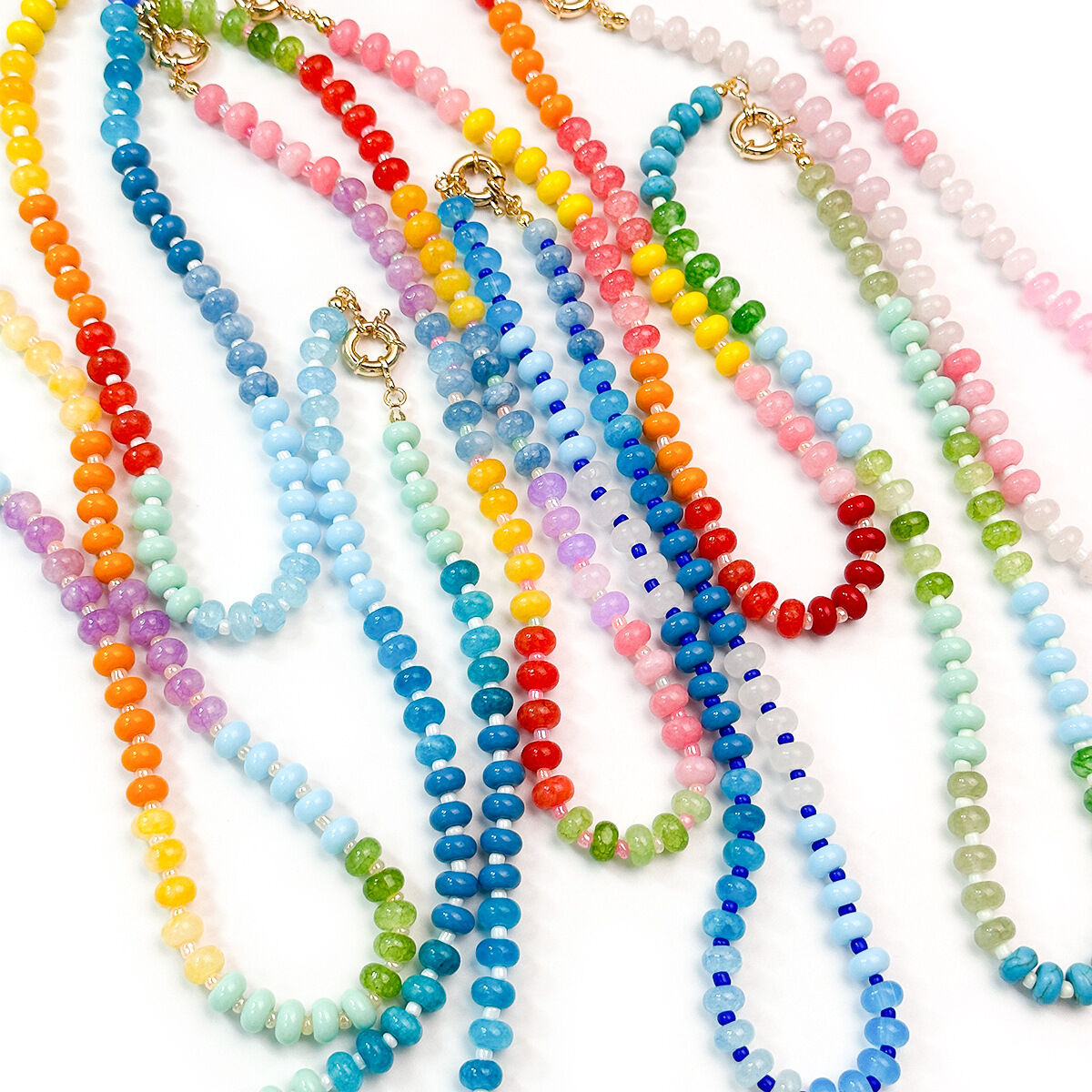 Colorful Beads Natural Stones Women's Beaded Necklaces h5 Picture3