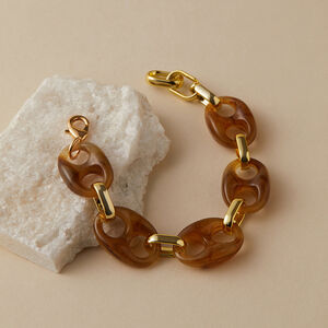 Simple Series Retro Irregular Shape Acrylic Women's Beaded Bracelets h5 Picture4