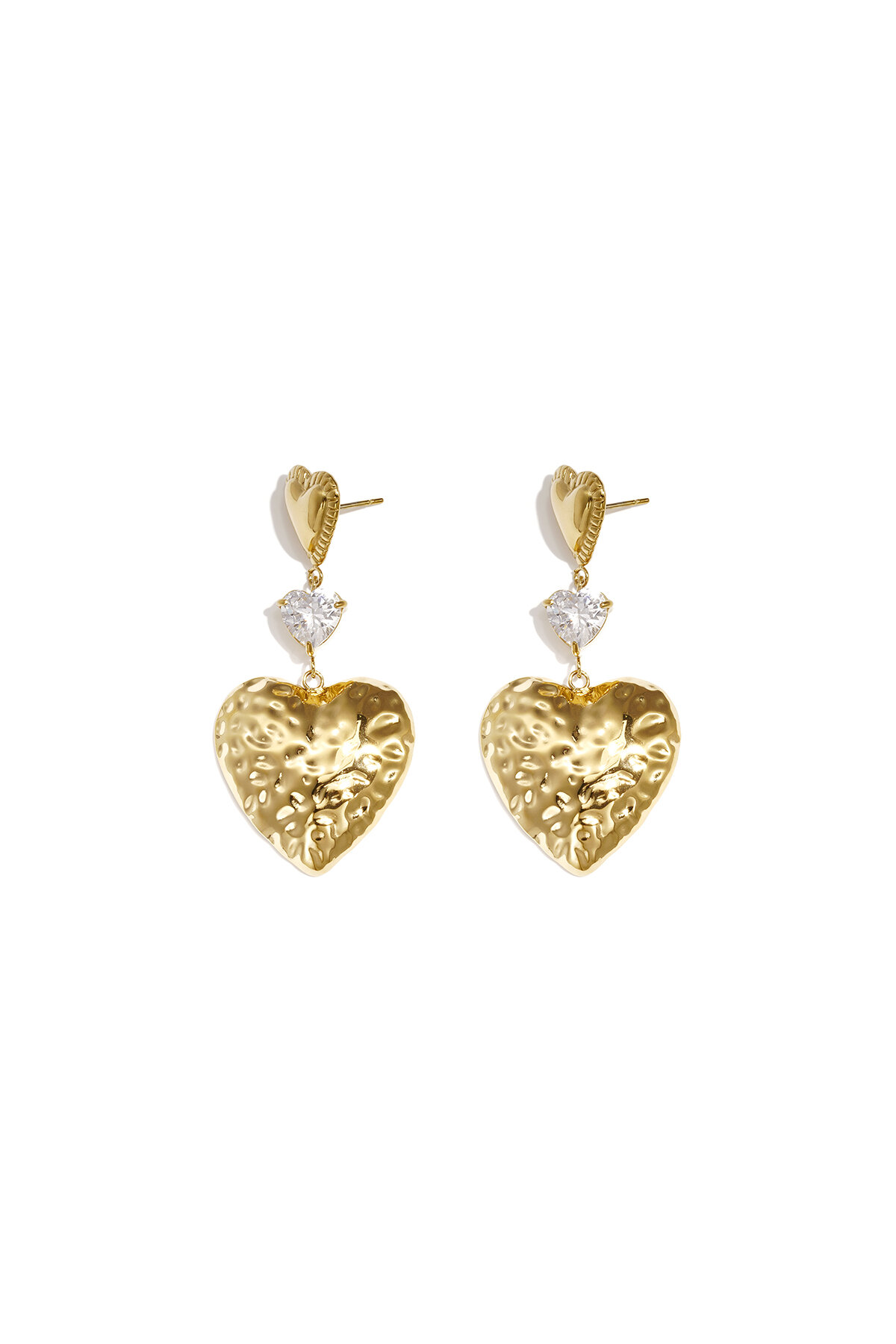 Pendientes colgantes de acero inoxidable con forma de corazón, serie Daily Simple, joyería para mujer