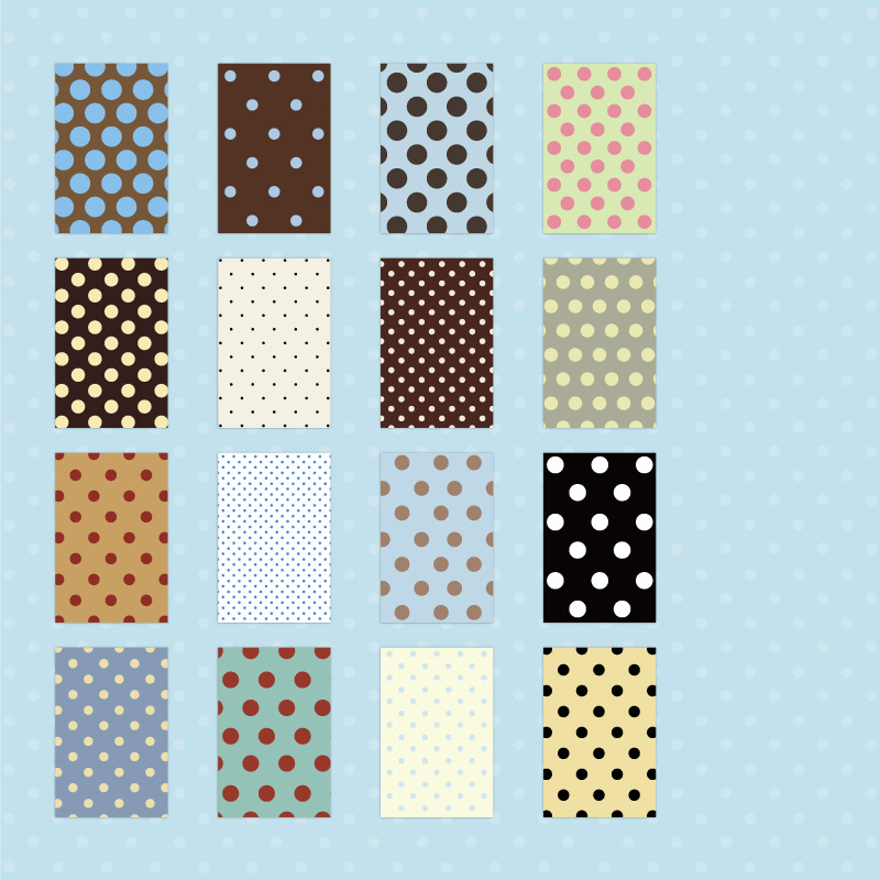 Simple Series Daily Paper Polka Dots Mixed Color Journal Material Papers 