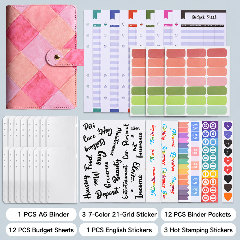 Basit Seri Retro Patchwork Karışık Renkli Geometrik Şekilli Planlayıcılar Ve Günlükler h5Resim5