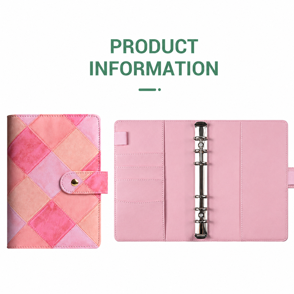 Basit Seri Retro Patchwork Karışık Renkli Geometrik Şekilli Planlayıcılar Ve Günlükler h5Resim4