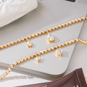 Stainless Steel Waterproof Gold Color Zircon Women's Charm Bracelets h5 Picture5