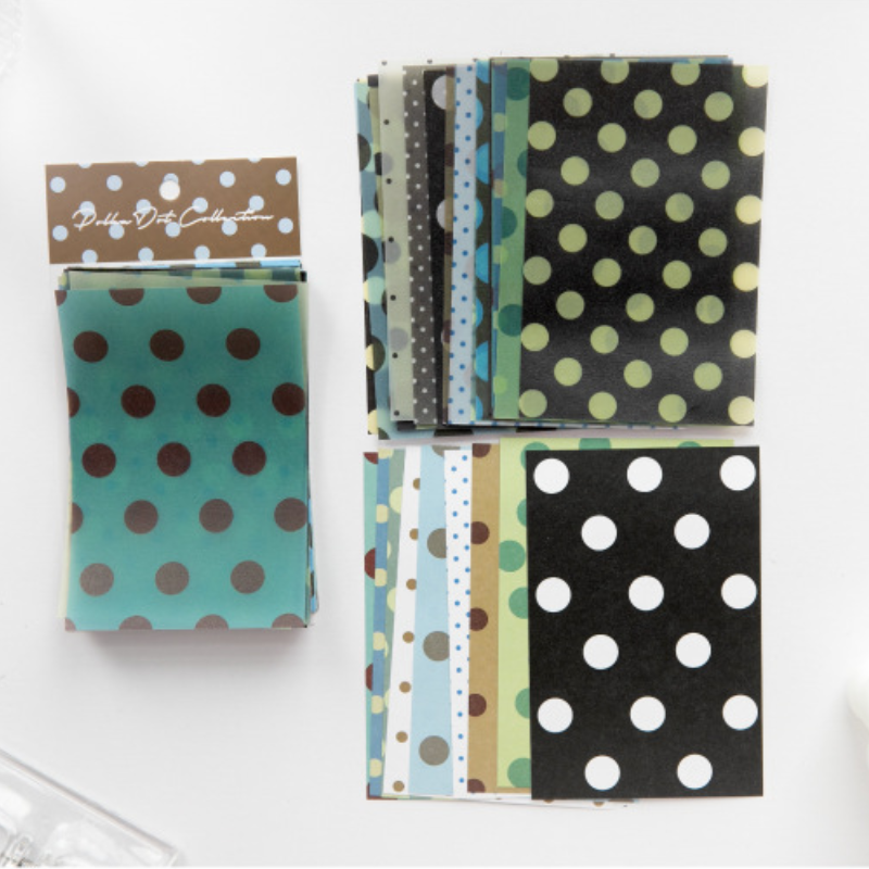 Simple Series Daily Paper Polka Dots Mixed Color Journal Material Papers Picture5