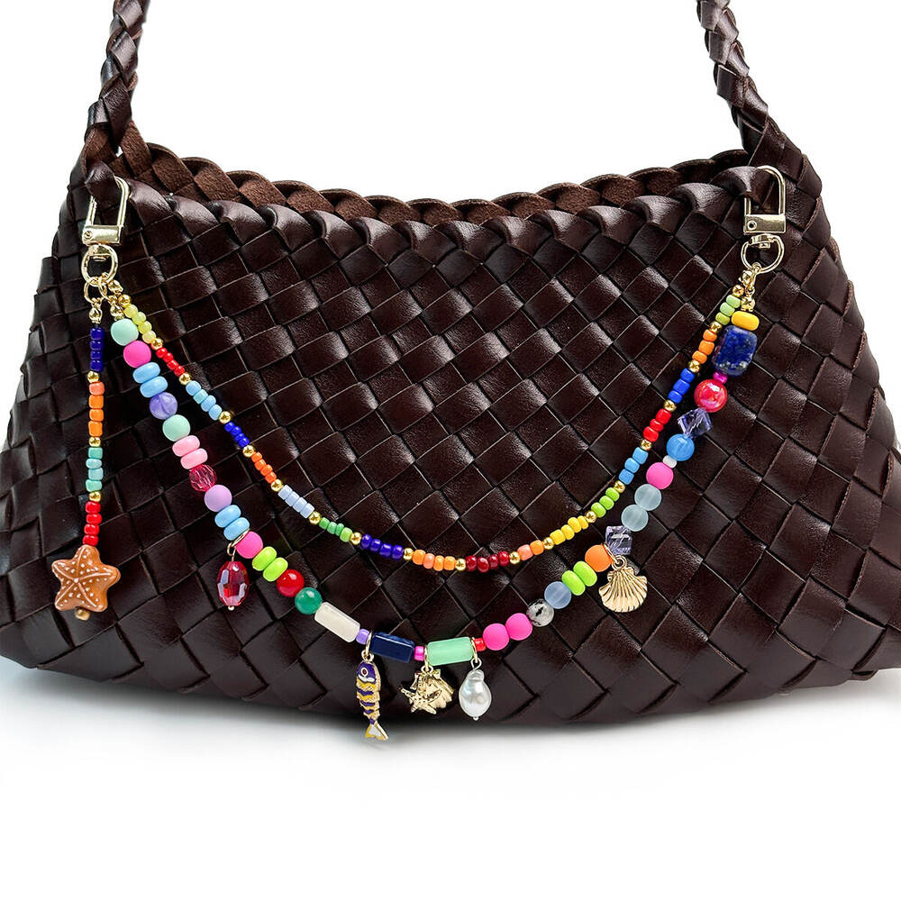 Luxurious Series Vacation Oceanic Style Beads Mixed Color Shell Fish Starfish Metal Bag Charms h5Picture2