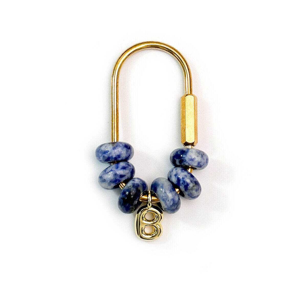 Simple Series Daily Letter Beads Gradient Color Agate Bag Charms
