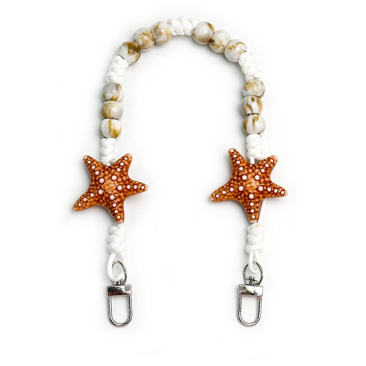Ethnic Series Casual Oceanic Style Beads Starfish Gradient Color Resin Phone Chain