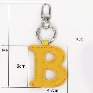 Simple Series Daily Letter Solid Color Premium Quality Pu Keychain h5 Picture3