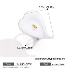 Romantic Series Sweet Flower Stainless Steel Waterproof Gold Color Statement Rings h5