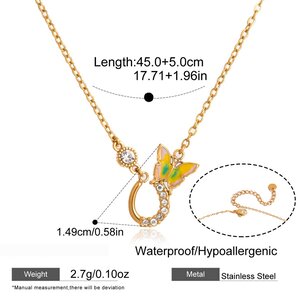 Simple Series Cute Flower Star Starfish Stainless Steel Waterproof Gold Color Women's Pendant Necklaces h5