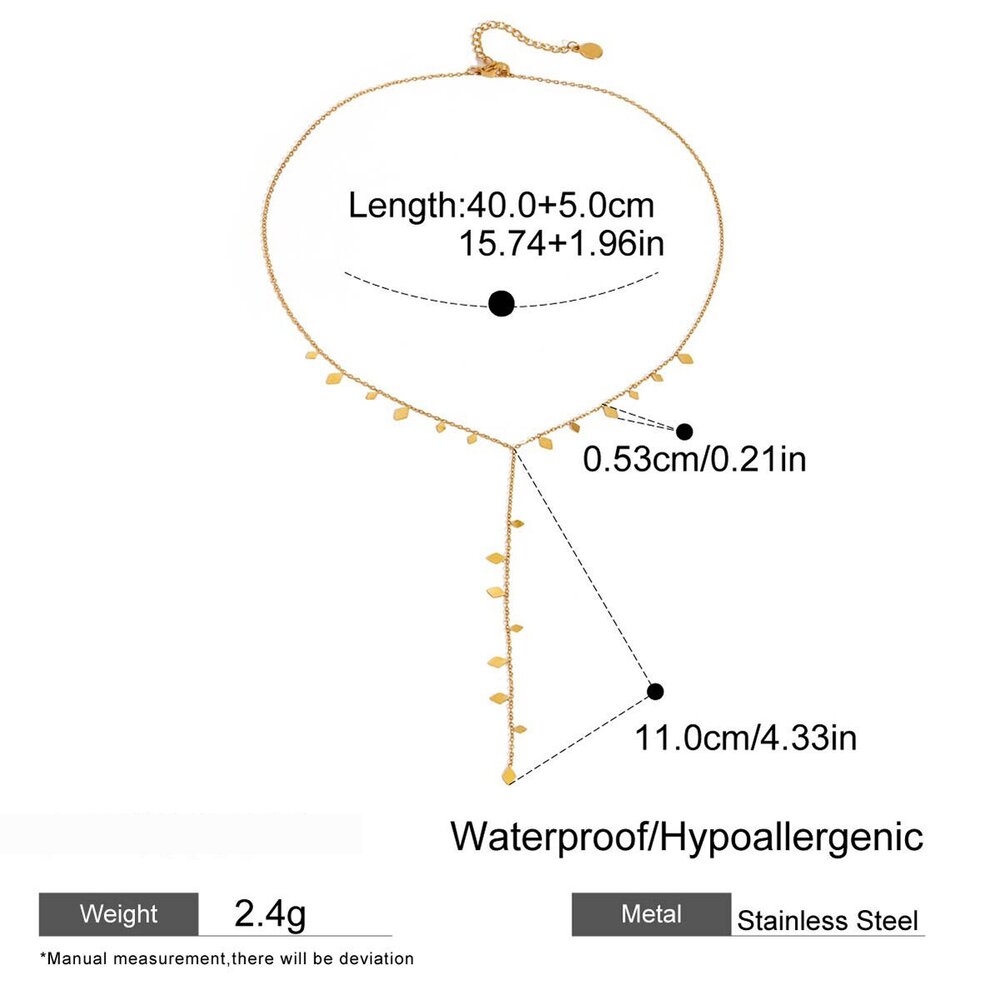 Y-Shapetassel Stainless Steel Waterproof Women's Pendant Necklaces