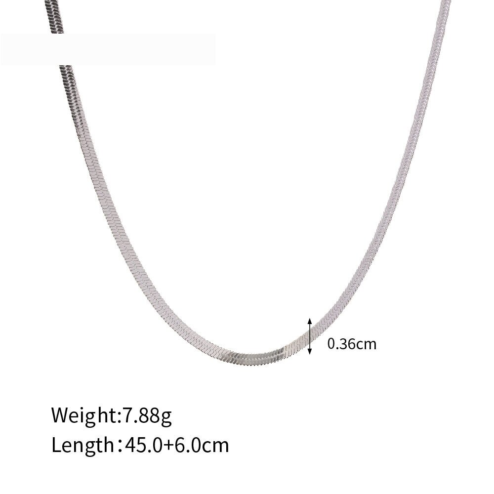 Schlichte, Geometrische Halskette Mit Anhänger Aus Wasserdichtem Edelstahl Und Zirkonia Für Damen