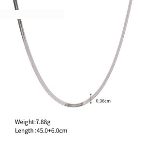 Schlichte, Geometrische Halskette Mit Anhänger Aus Wasserdichtem Edelstahl Und Zirkonia Für Damen h5