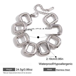 Simple Series Punk Circle Stainless Steel Waterproof Women's Necklaces Sets h5