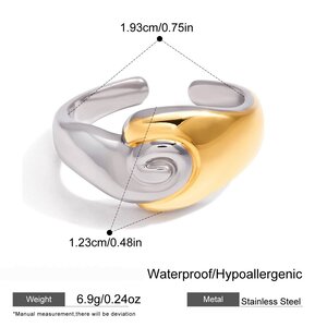 Oceanic Style Shell Mixed Gold & Silver Color Stainless Steel Waterproof Women's Earring Sets h5
