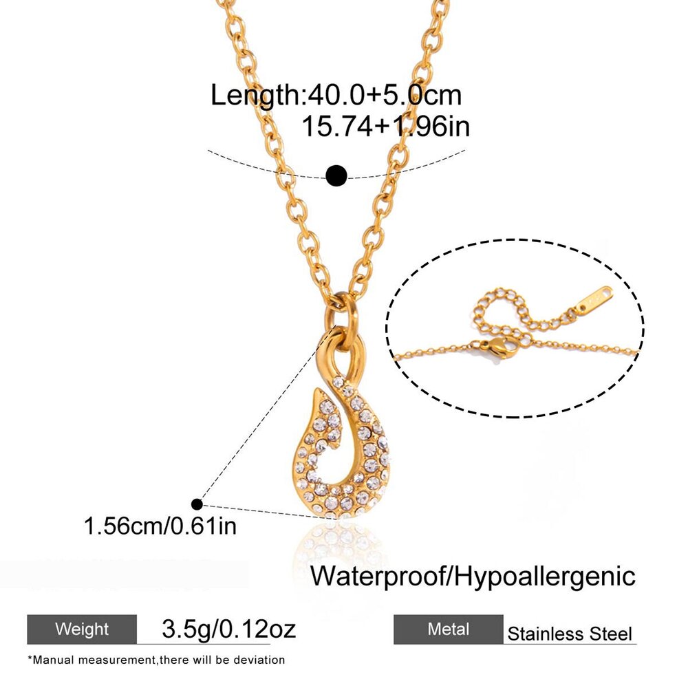 Einfache, Unregelmäßig Geformte, Wasserdichte Halsketten-Sets Aus Edelstahl In Goldfarbe Mit Strasssteinen Für Damen