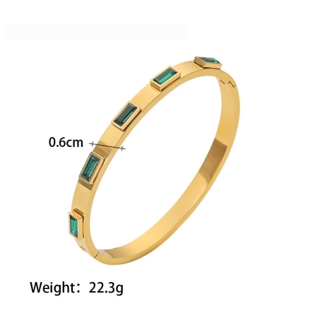 Vacation Fish Shape Stainless Steel Waterproof Gold Color Women's Bangles