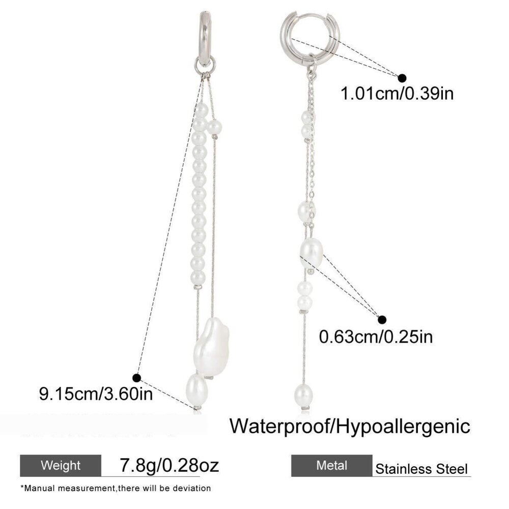 Classic Silky Beads Stainless Steel Waterproof&Anti-Tarnish Women's Beads Earrings Picture2
