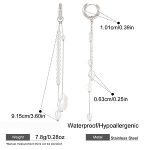 Classic Silky Beads Stainless Steel Waterproof&Anti-Tarnish Women's Beads Earrings h5 Picture2