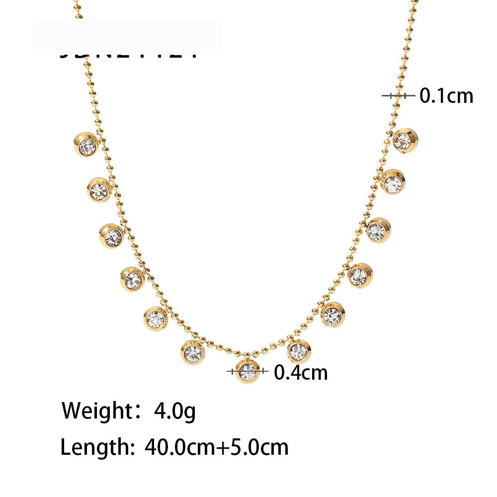 Shining Star&Moon Stainless Steel Waterproof Gold Color Women's Pendant Necklaces 