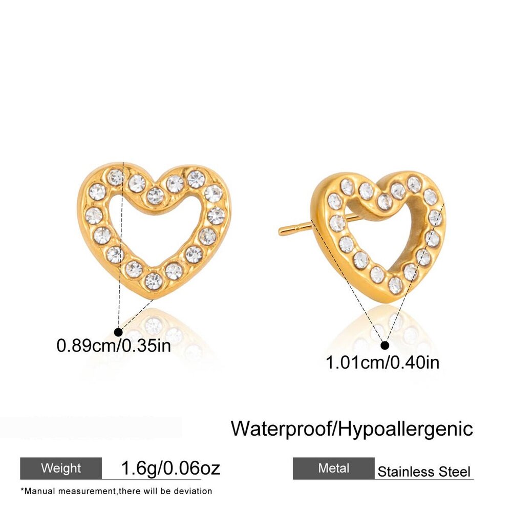 Exquisite Devil's Eye Stainless Steel Waterproof&Anti-Tarnish Gold Color Women's Stud Earrings Picture2