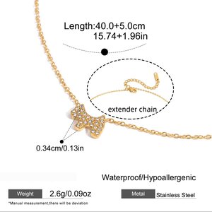 Collier Pendentif Femme « Chiot Mignon » En Acier Inoxydable Étanche Couleur Or (1 Pièce) h5 Image2