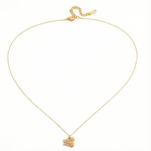 1 Piece Exquisite Flower Stainless Steel Waterproof Women's Pendant Necklaces h5
