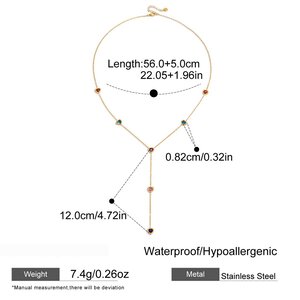 1 Piece Polychrome Heart Zircon Stainless Steel Waterproof Women's Pendant Necklaces h5 Picture2