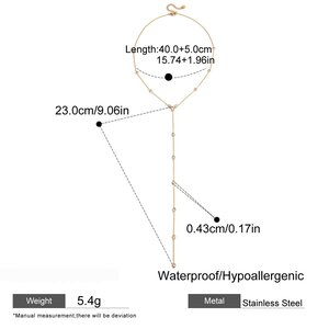 1 Piece Simple Droplet Stainless Steel Waterproof Gold Color Women's Pendant Necklaces h5 Picture2