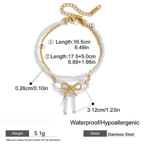 Romantic Series Bow Knot Stainless Steel Waterproof Gold Color Women's Jewelry Sets h5